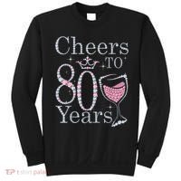 Cheers to 80 Years 1942 80Th Birthday Tee Gift For Wom.e.ns Sweatshirt thumb 0