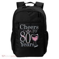 Cheers to 80 Years 1942 80Th Birthday Tee Gift For Wom.e.ns Backpack thumb 0