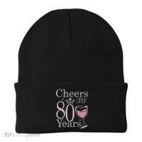 Cheers to 80 Years 1942 80Th Birthday Tee Gift For Wom.e.ns Beanie thumb 0
