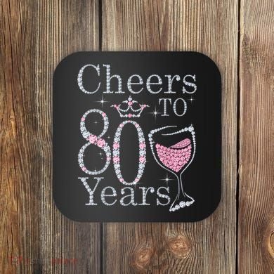 Cheers to 80 Years 1942 80Th Birthday Tee Gift For Wom.e.ns Coaster