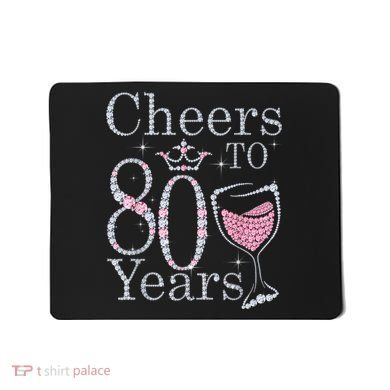 Cheers to 80 Years 1942 80Th Birthday Tee Gift For Wom.e.ns Mousepad