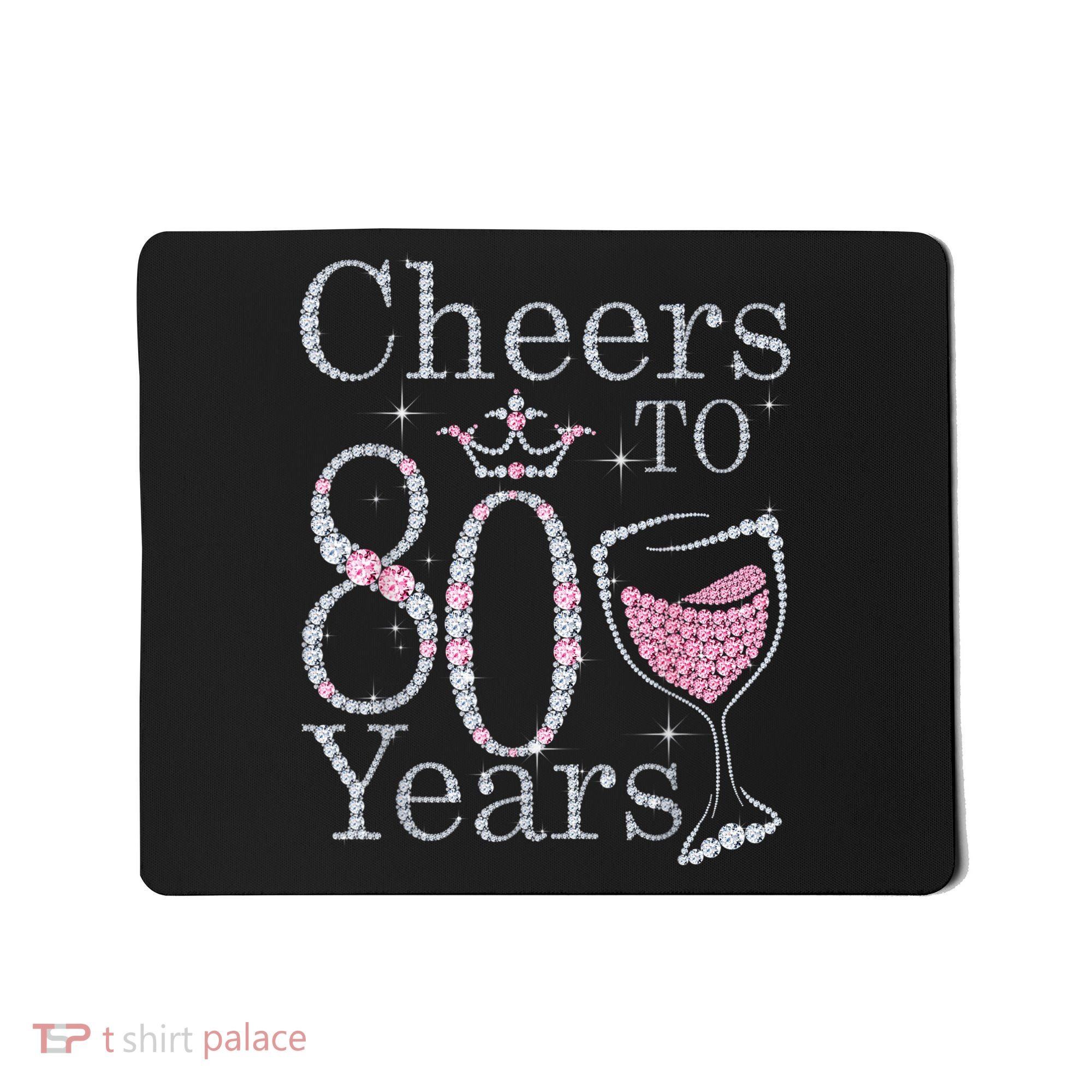 Cheers to 80 Years 1942 80Th Birthday Tee Gift For Wom.e.ns Mousepad