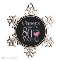 Cheers to 80 Years 1942 80Th Birthday Tee Gift For Wom.e.ns Ornament thumb 0