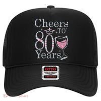 Cheers to 80 Years 1942 80Th Birthday Tee Gift For Wom.e.ns Hat thumb 0