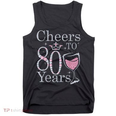 Cheers to 80 Years 1942 80Th Birthday Tee Gift For Wom.e.ns Tank Top