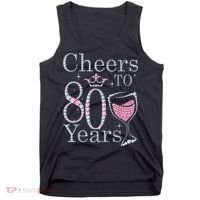 Cheers to 80 Years 1942 80Th Birthday Tee Gift For Wom.e.ns Tank Top thumb 0