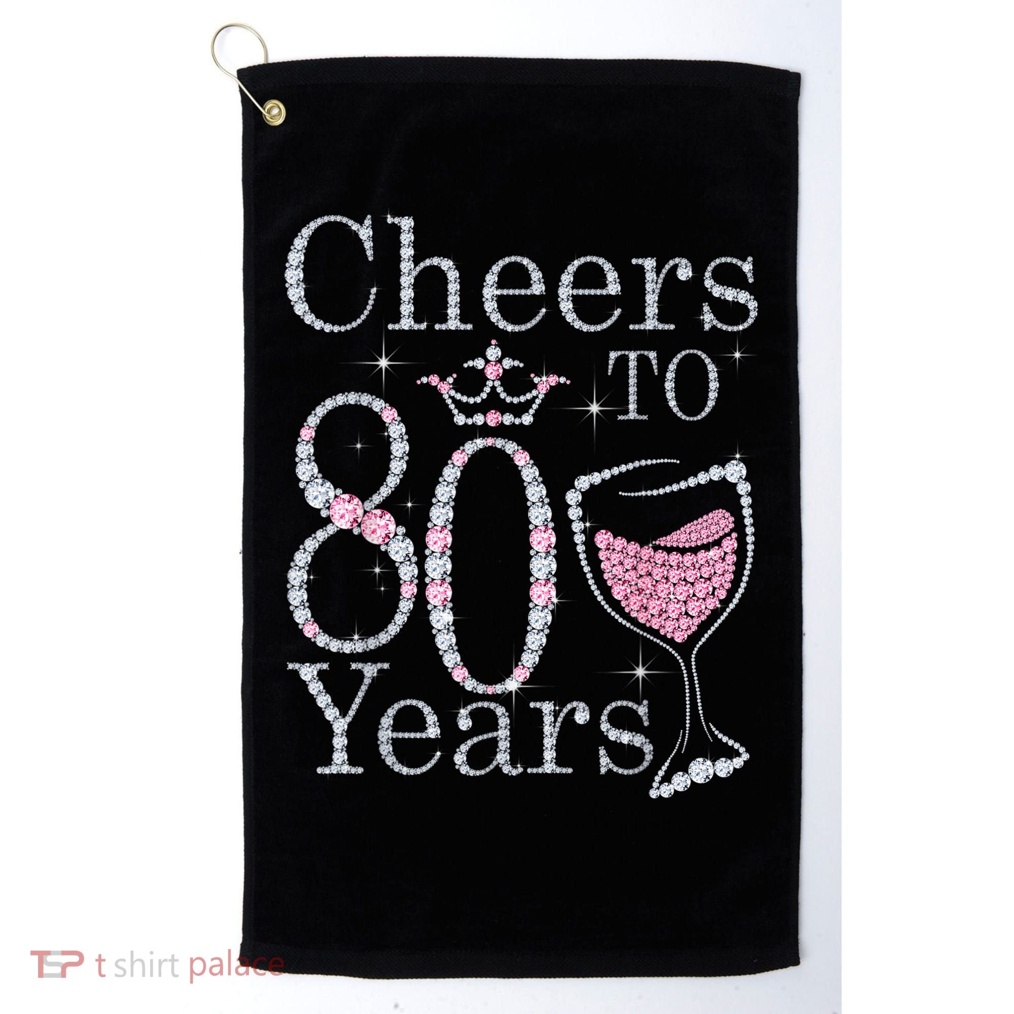 Cheers to 80 Years 1942 80Th Birthday Tee Gift For Wom.e.ns Golf Towel