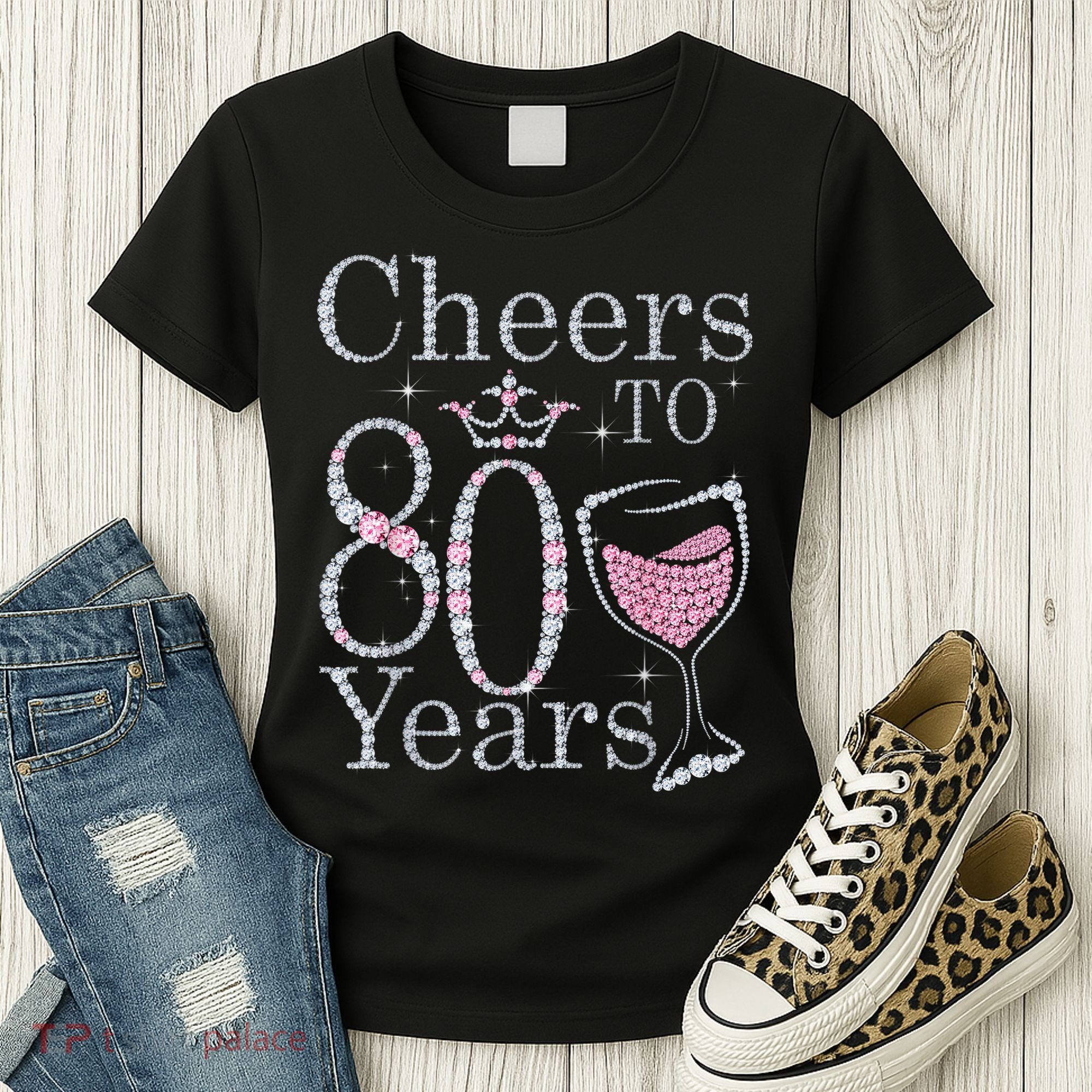 Cheers to 80 Years 1942 80Th Birthday Tee Gift For Wom.e.ns Women's T-Shirt