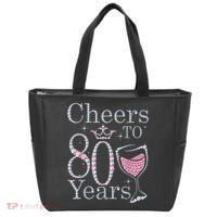 Cheers to 80 Years 1942 80Th Birthday Tee Gift For Wom.e.ns Tote Bag thumb 0