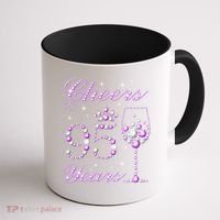 Cheers To 95 Years Old Purple Crown 95th Birthday Coffee Mug thumb 1