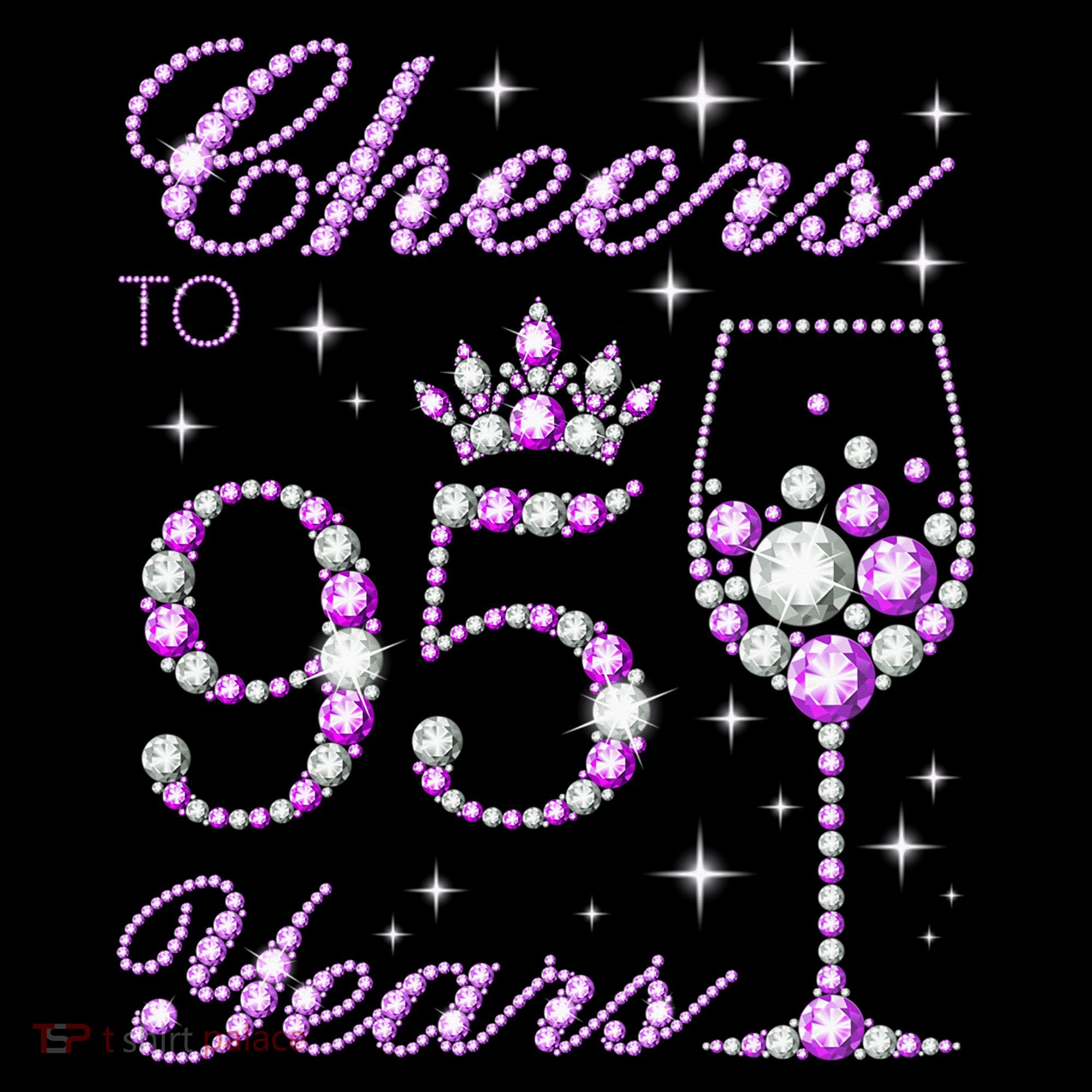 Cheers To 95 Years Old Purple Crown 95th Birthday Coffee Mug