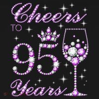 Cheers To 95 Years Old Purple Crown 95th Birthday Baby Long Sleeve Bodysuit thumb 2