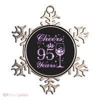 Cheers To 95 Years Old Purple Crown 95th Birthday Ornament thumb 0