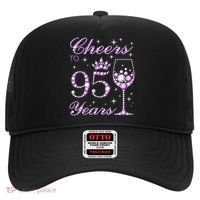 Cheers To 95 Years Old Purple Crown 95th Birthday Hat thumb 0