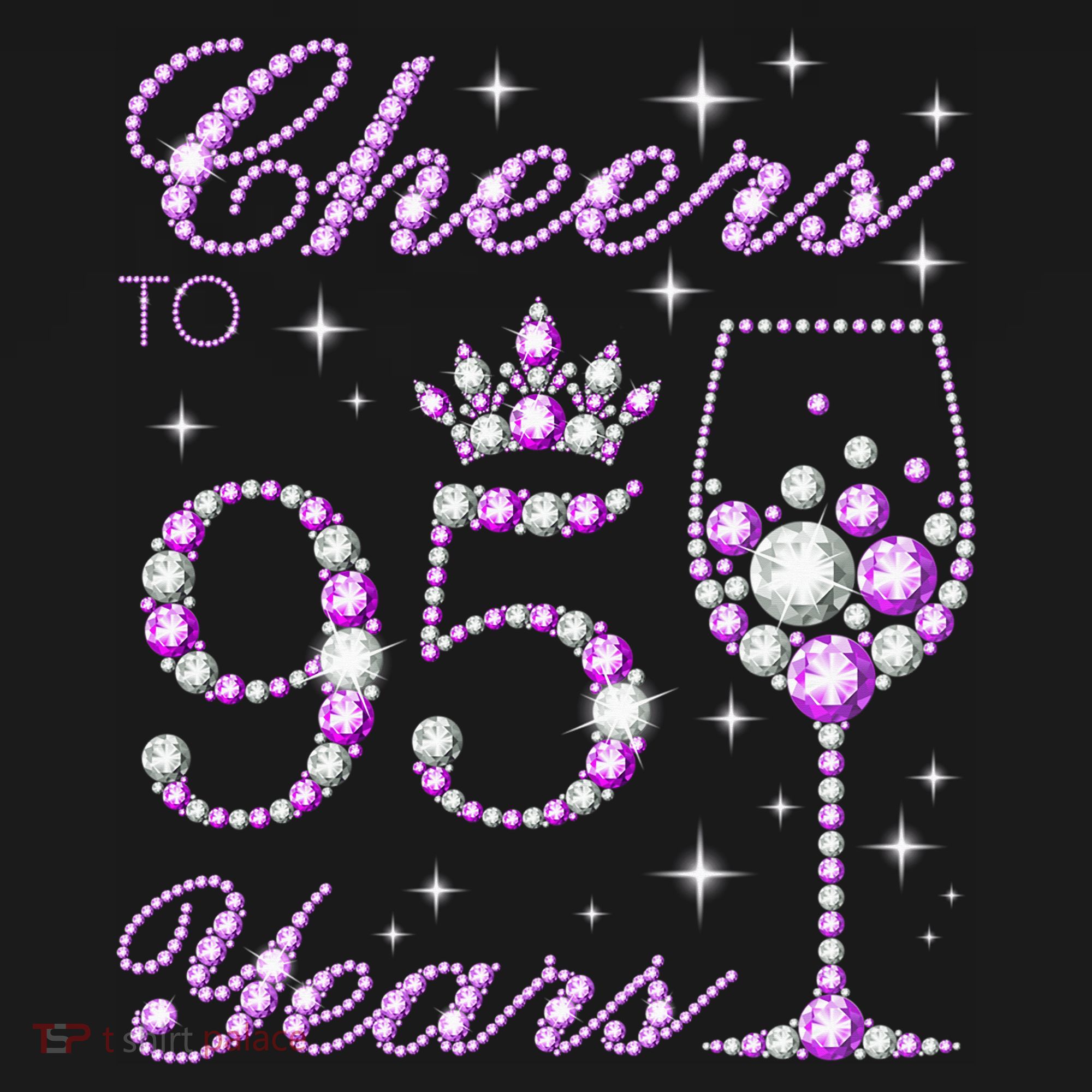Cheers To 95 Years Old Purple Crown 95th Birthday Toddler Hoodie