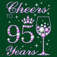 Cheers To 95 Years Old Purple Crown 95th Birthday Apron thumb 3