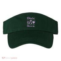 Cheers To 95 Years Old Purple Crown 95th Birthday Visor thumb 0