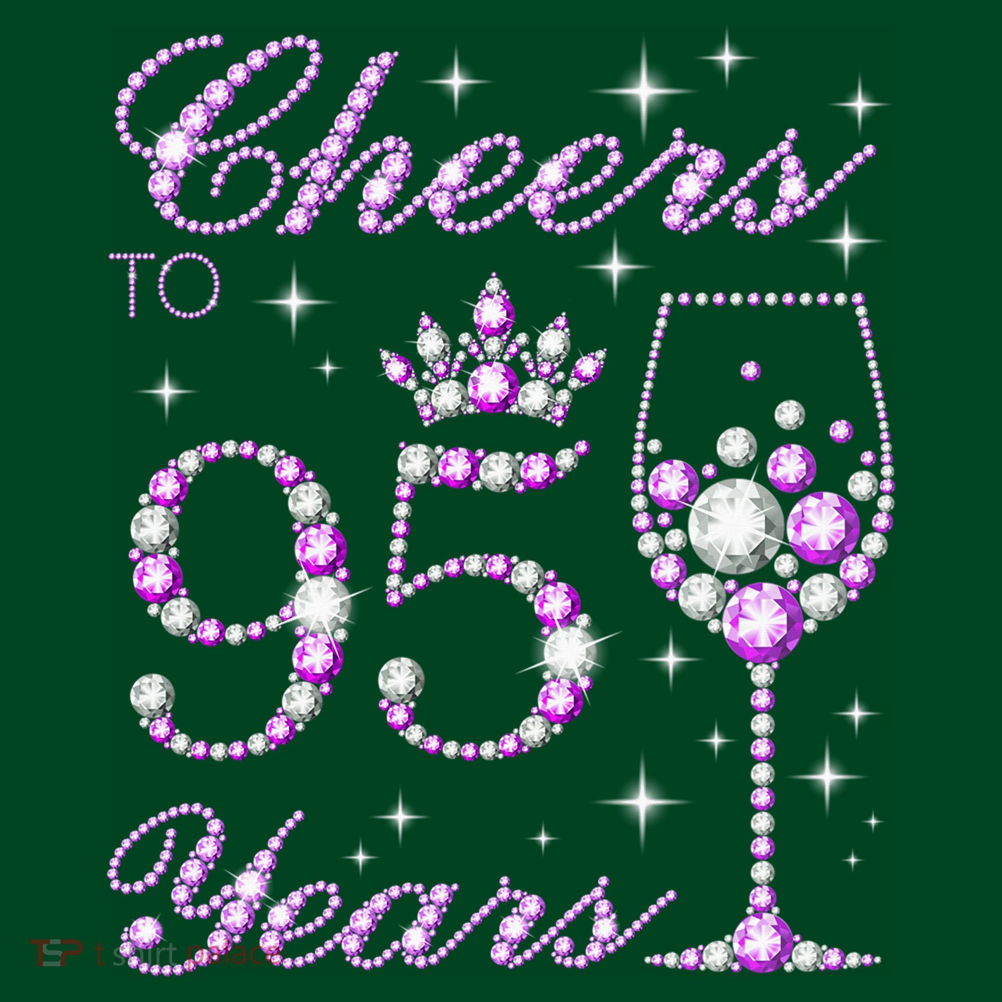 Cheers To 95 Years Old Purple Crown 95th Birthday Kids Sweatshirt