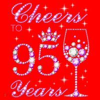 Cheers To 95 Years Old Purple Crown 95th Birthday Santa Hat thumb 1