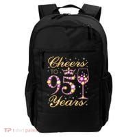 Cheers To 95 Years Old Queen 95th Birthday Party Backpack thumb 0