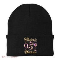 Cheers To 95 Years Old Queen 95th Birthday Party Beanie thumb 0