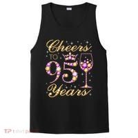 Cheers To 95 Years Old Queen 95th Birthday Party PosiCharge Competitor Tank thumb 0