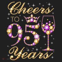 Cheers To 95 Years Old Queen 95th Birthday Party Hat thumb 2