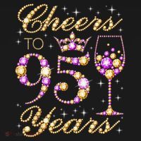 Cheers To 95 Years Old Queen 95th Birthday Party Toddler Hoodie thumb 2