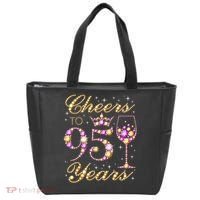 Cheers To 95 Years Old Queen 95th Birthday Party Tote Bag thumb 0