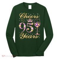 Cheers To 95 Years Old Queen 95th Birthday Party Long Sleeve Shirt thumb 0