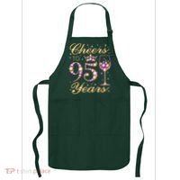 Cheers To 95 Years Old Queen 95th Birthday Party Apron thumb 0