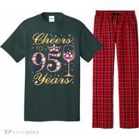 Cheers To 95 Years Old Queen 95th Birthday Party Pajama Set thumb 0