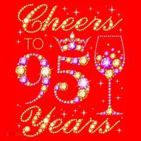 Cheers To 95 Years Old Queen 95th Birthday Party Santa Hat thumb 1