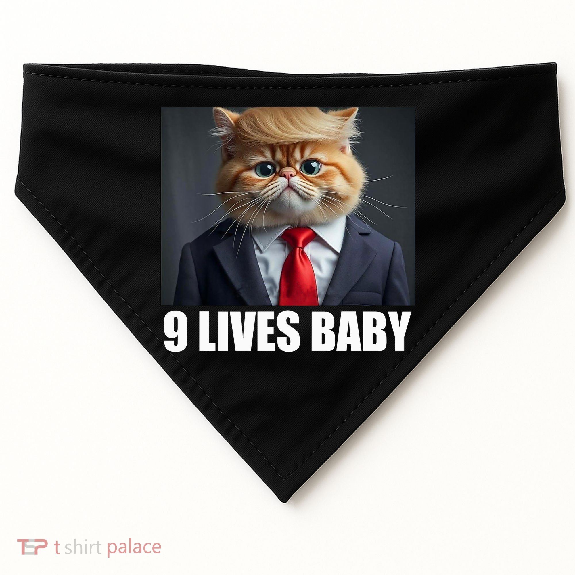Cat Trump 9 Lives Baby USA-Made Doggie Bandana