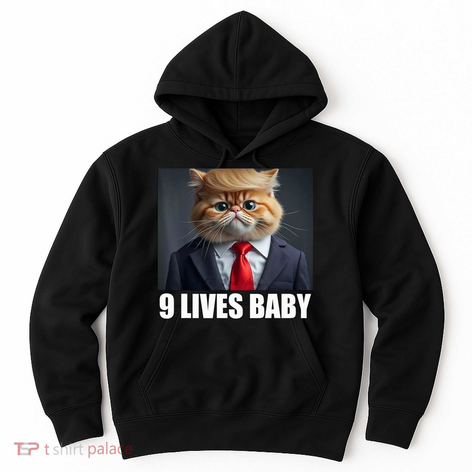 Cat Trump 9 Lives Baby Hoodie