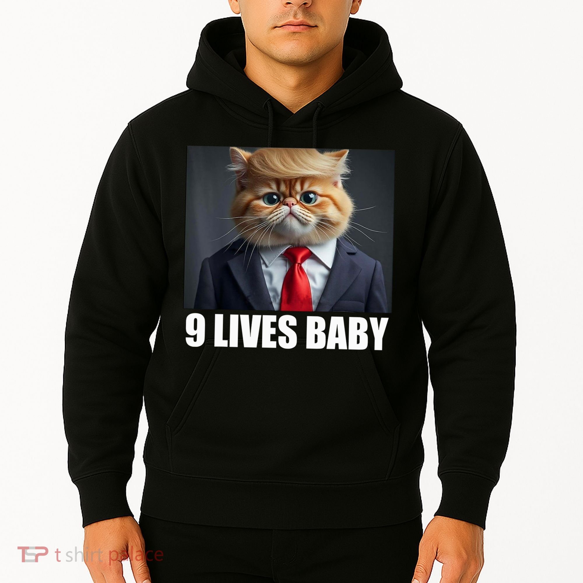 Cat Trump 9 Lives Baby Hoodie