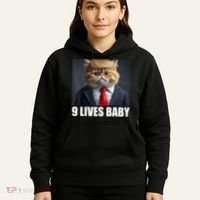 Cat Trump 9 Lives Baby Hoodie thumb 5