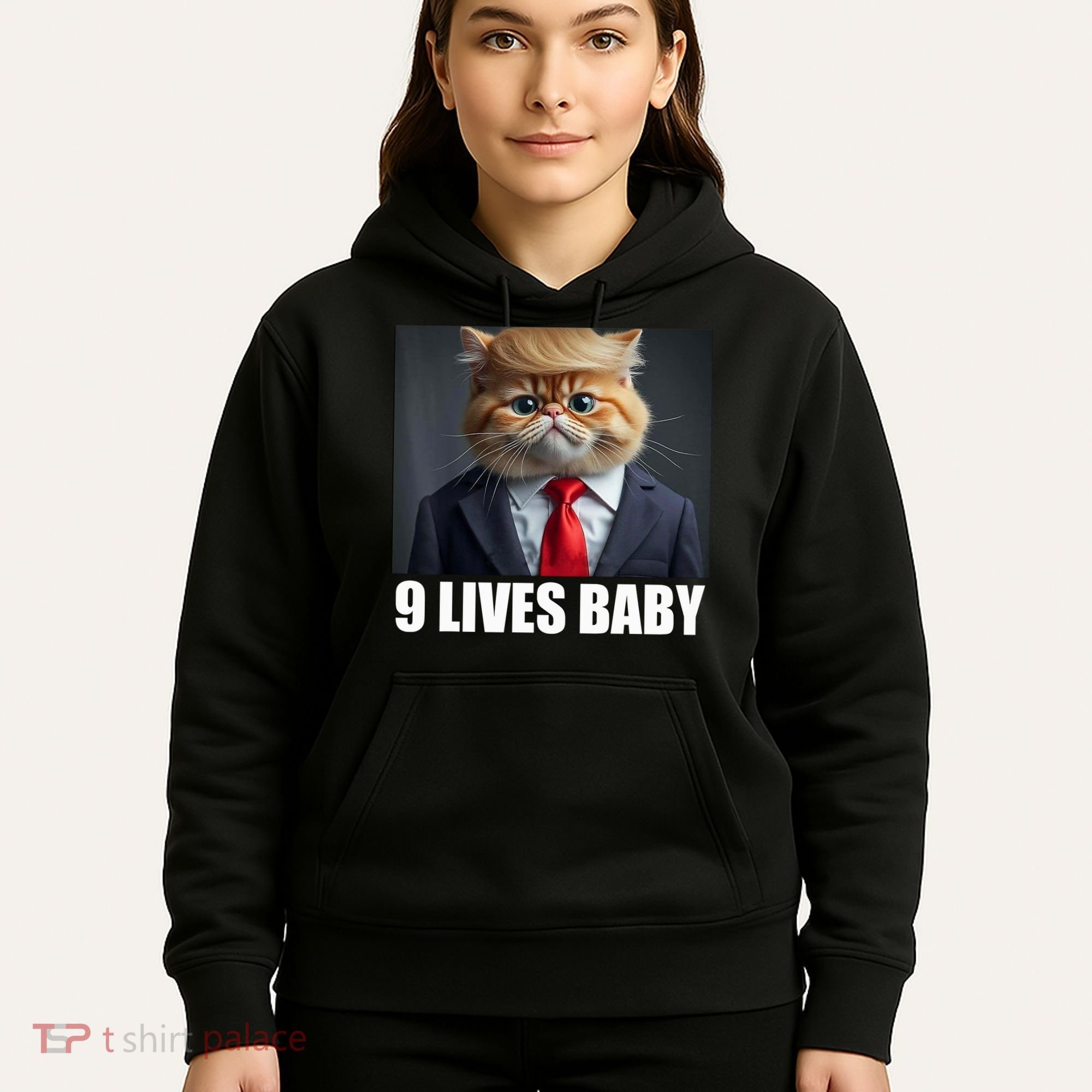 Cat Trump 9 Lives Baby Hoodie