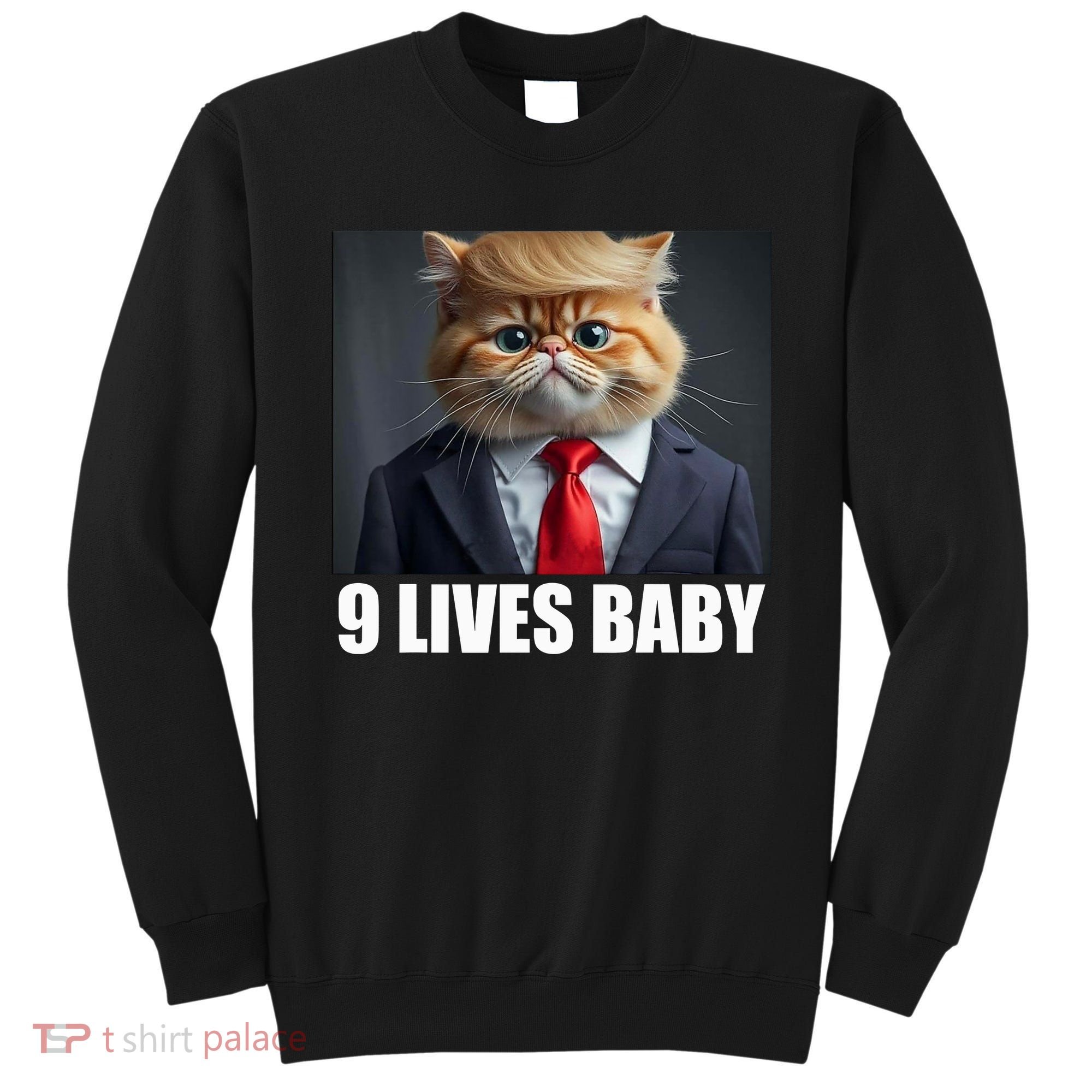 Cat Trump 9 Lives Baby Sweatshirt