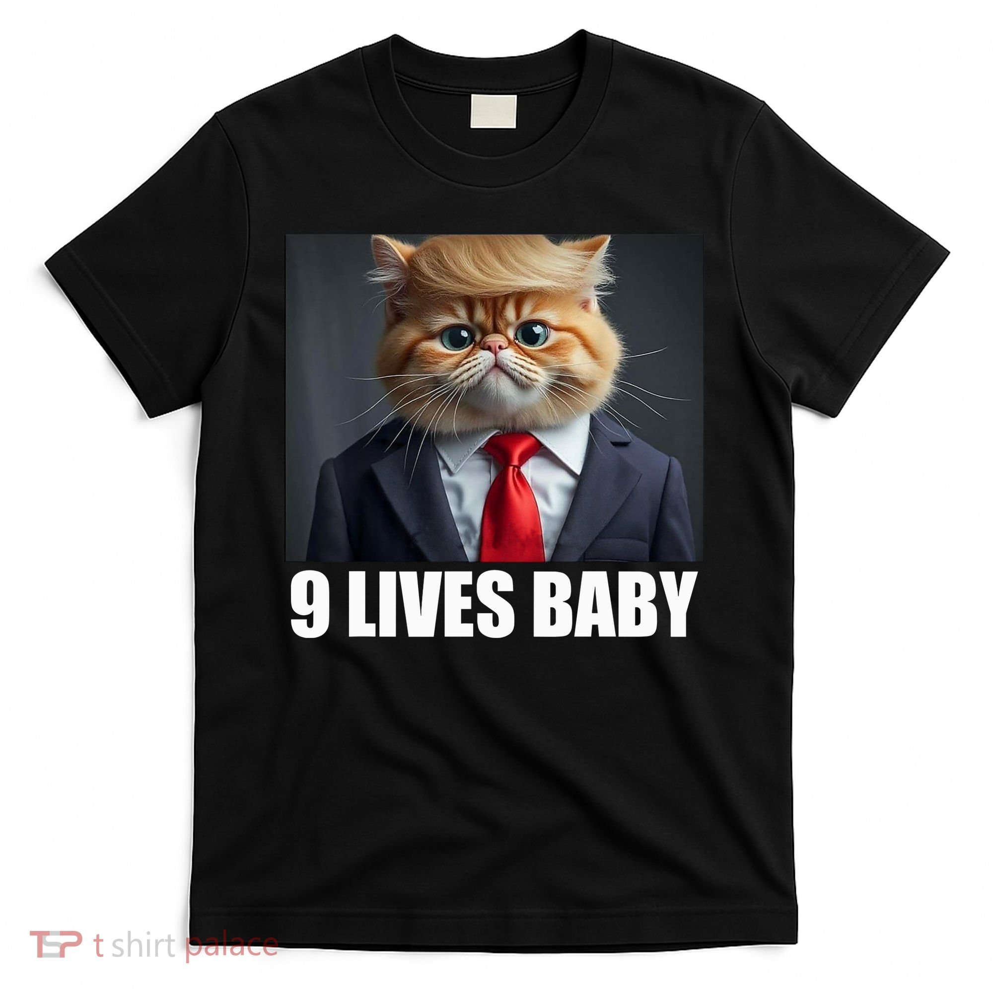Cat Trump 9 Lives Baby T-Shirt