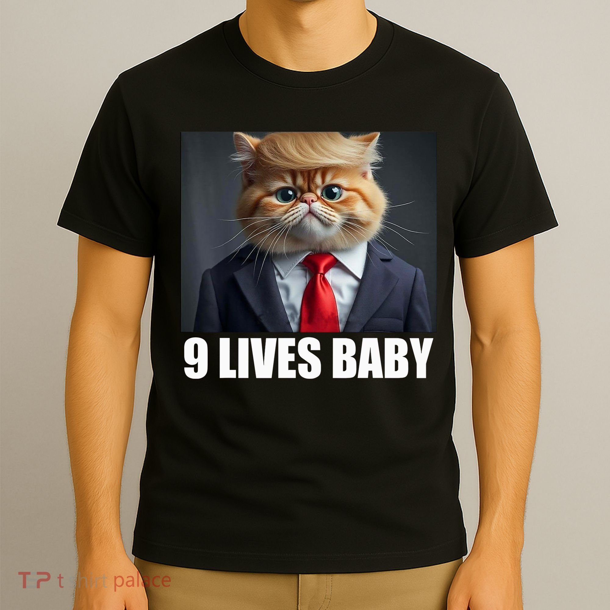 Cat Trump 9 Lives Baby T-Shirt
