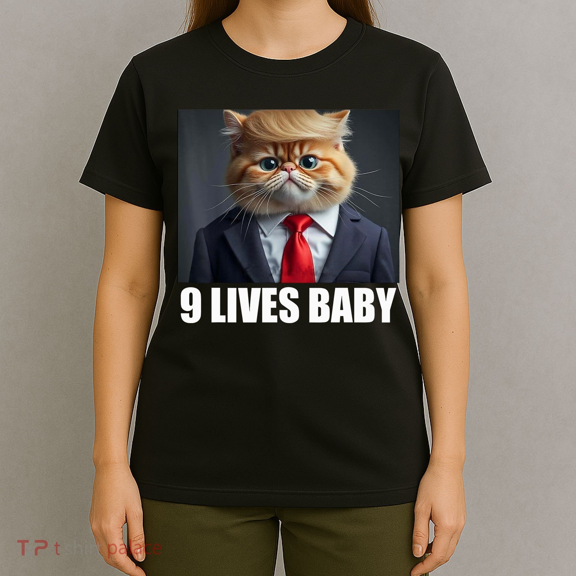 Cat Trump 9 Lives Baby T-Shirt