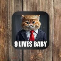 Cat Trump 9 Lives Baby Coaster thumb 0