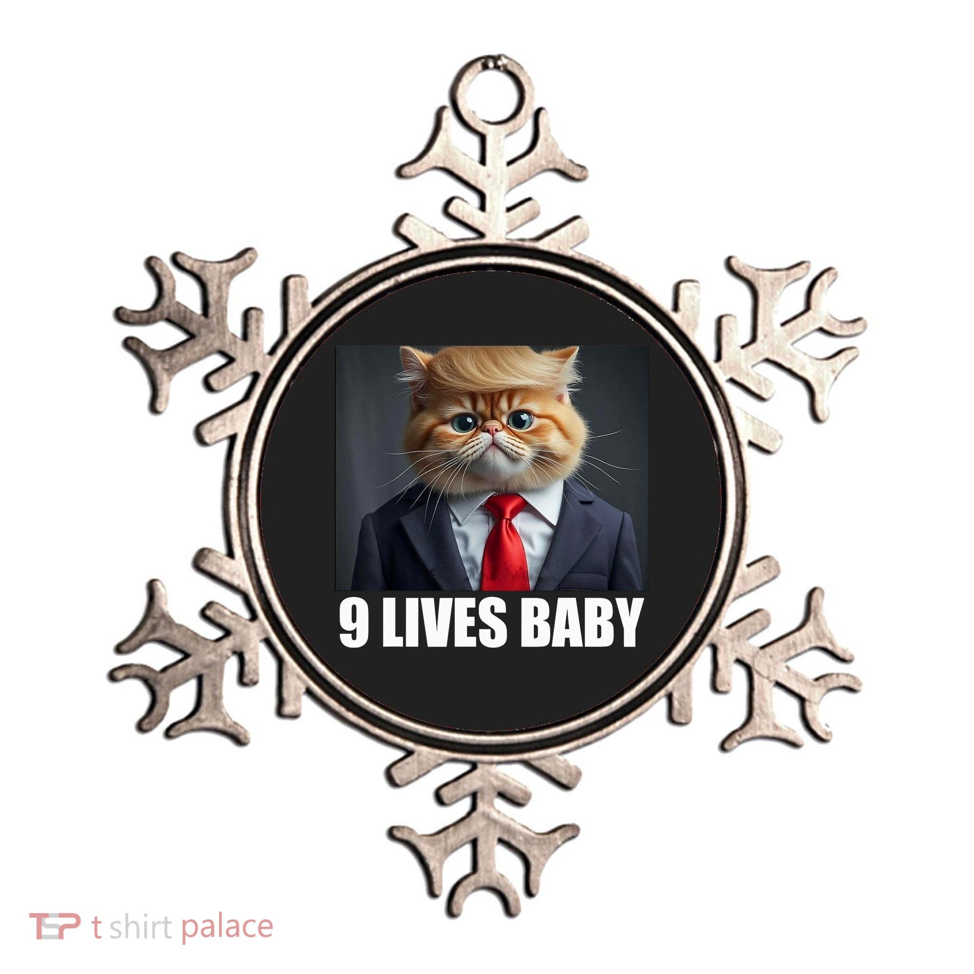 Cat Trump 9 Lives Baby Ornament