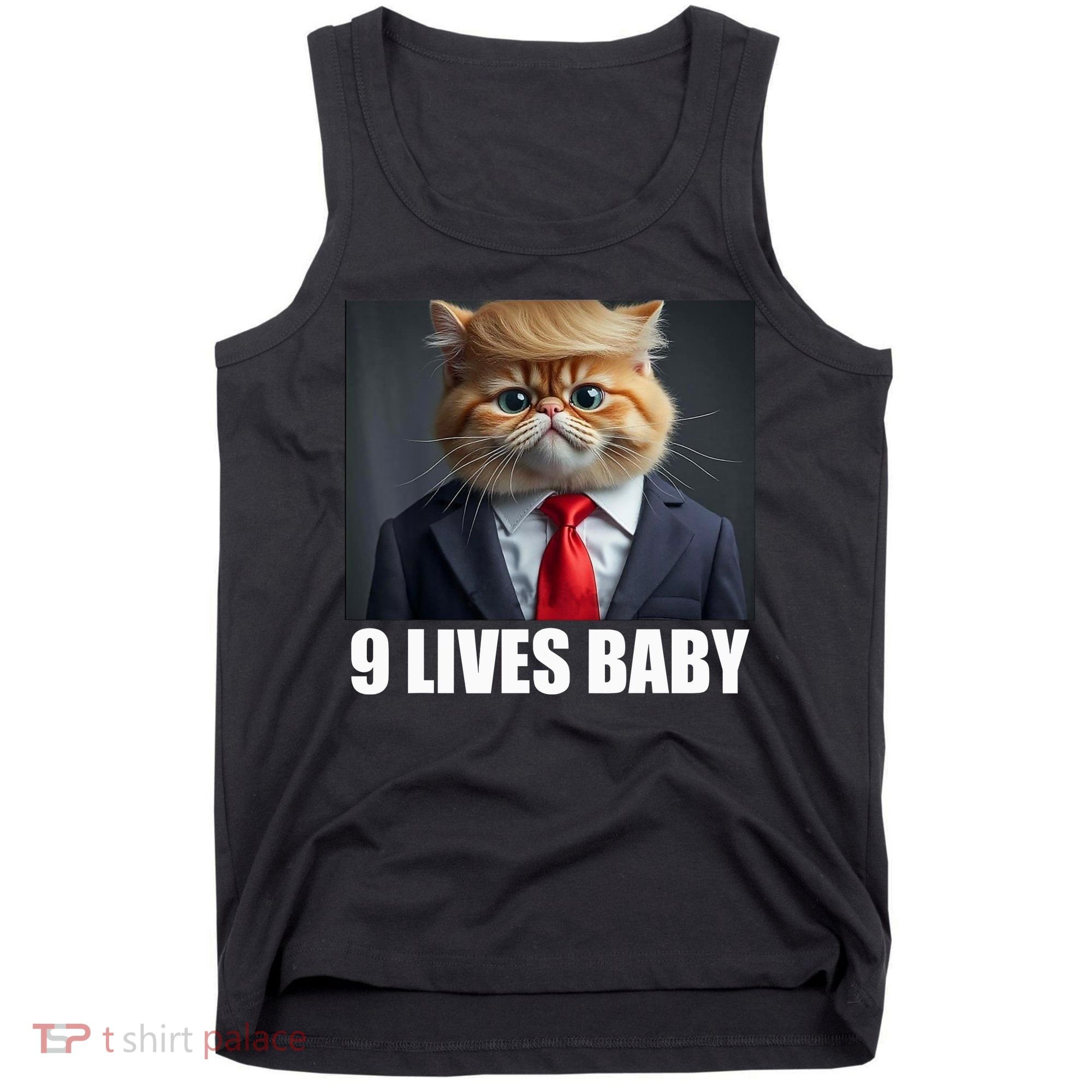 Cat Trump 9 Lives Baby Tank Top