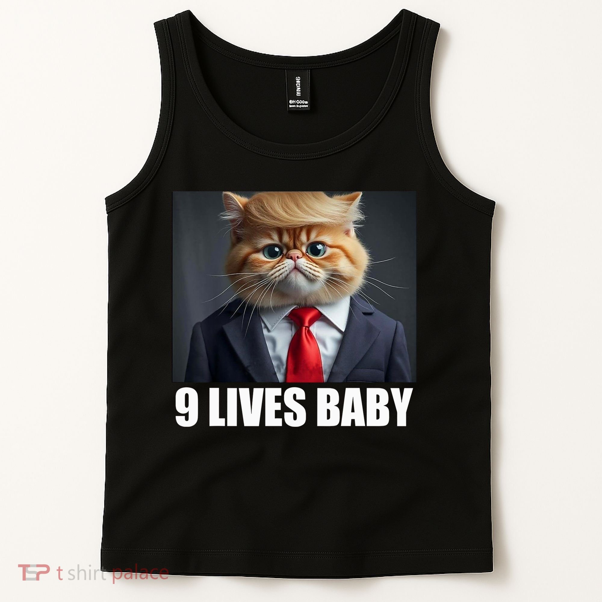Cat Trump 9 Lives Baby Tank Top