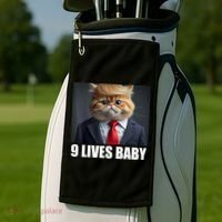 Cat Trump 9 Lives Baby Golf Towel thumb 2