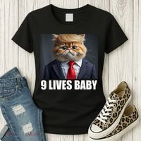 Cat Trump 9 Lives Baby Women's T-Shirt thumb 3