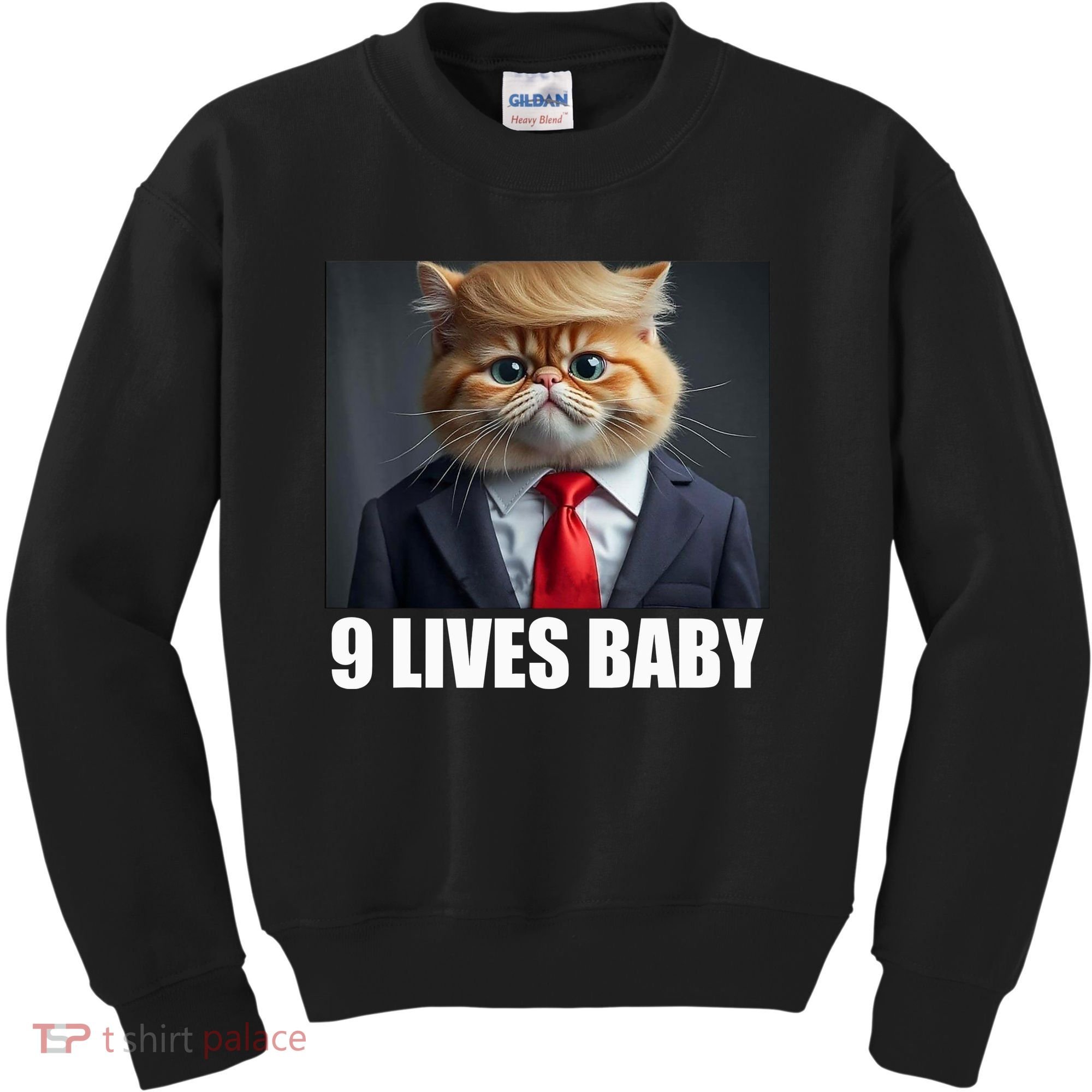 Cat Trump 9 Lives Baby Kids Sweatshirt