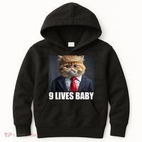 Cat Trump 9 Lives Baby Kids Hoodie thumb 0